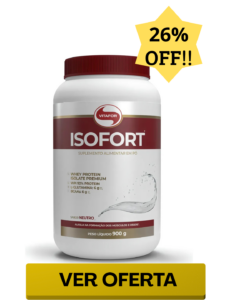 Whey Protein Isolado Isofort Neutro Pote 900g Vitafo - Alta Performance