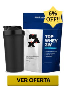 Top Whey Protein 3w Conc. Isolado E Hidrolisado 1800g Max Titanium- Pós Treino