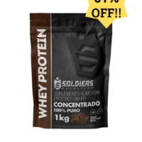 Whey Protein Concentrado 1Kg - Chocolate Belga - Soldiers Nutrition