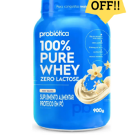 Suplemento Em Pó Probiótica Sem Lactose 100% Pure Whey Protein 900g