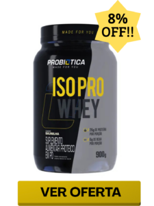 Whey Isolado Iso Pro Whey Protein 900g - Probiótica Sabor Baunilha - Pós Treino
