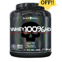 Whey 100% Hd 1,8kg Wpc + Isolado + Hidrolisado - Black Skull Sabor Baunilha