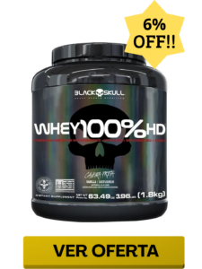 Whey 100% Hd 1,8kg Wpc + Isolado + Hidrolisado - Black Skull Sabor Baunilha