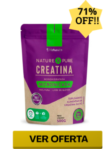 Suplemento para Atletas Creatina 500g Pura Monohidratada Micronizada Alta Performance