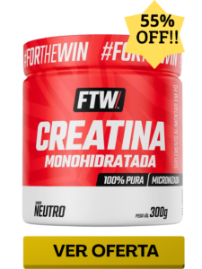Suplemento em Pó Creatina Monohidratada 100% Pura Pote 300g - FTW Alta Performance