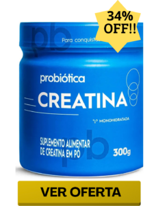 Creatina 300g Monohidratada 100% Pura Probiótica - Pré-Treino Para Conquistas Reais
