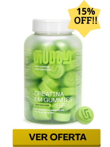 Guday Creatina Monohidratada Gummies 60 Gomas Sabor Maçã Verde - Alta Performance