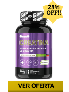 Suplemento Creatina Creapure 120 Comprimidos Growth Supplements - Alta Performance