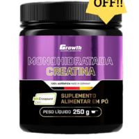 Creatina Creapure Growth Supplements Em Pó Pote 250g - Alta Performance 100% Pura