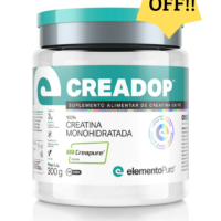 Creatina Monohidratada ElementoPuro Creadop Creapure Sabor Natural 300g - Pré-Treino