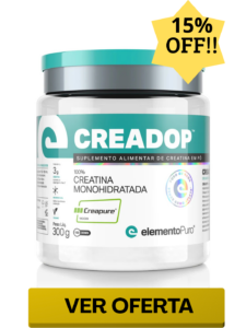 Creatina Monohidratada ElementoPuro Creadop Creapure Sabor Natural 300g - Pré-Treino