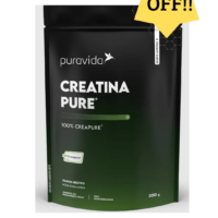 Creatina Creapure Micronizada E Monohidratada 300g Puravida Sabor Sem sabor