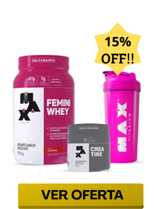 Combo Whey Feminino 900g, Creatina 150g E Coqueteleira Rosa - Alta Performance
