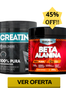 Kit: Creatina Pote300g+Beta Alanina 250g Soldiers Nutrition Performance Força Muscular