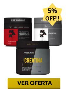 Combo - Pré-treino + Creatina Probiotica + Creatina Max Titanium Resistência e Desempenho