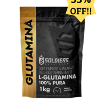 L-Glutamina 1kg 100% Pura Soldiers Nutrition Suplemento Recuperação Força e Energia