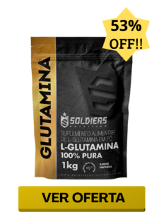 L-Glutamina 1kg 100% Pura Soldiers Nutrition Suplemento Recuperação Força e Energia