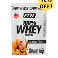 Whey 100% Concentrado Refil 1kg Sabor Doce De Leite Argentino - FTW Massa