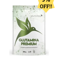 Aminoácido Glutamina+ 300g Sem Sabor Puravida Suplemento Alimentar para Atletas