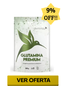 Aminoácido Glutamina+ 300g Sem Sabor Puravida Suplemento Alimentar para Atletas