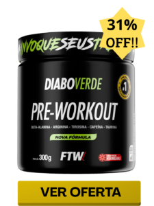 Suplemento Em Pó Pre Treino Pre Workout Pote 300g Frutas Vermelhas FTW DIABO VERDE