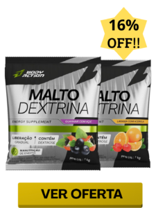 2x Maltodextrina Malto Dextrin 1kg Bodyaction Guaraná com Açaí+Laranja com Acerola