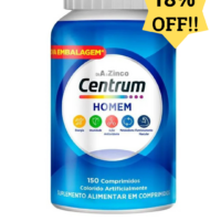 Multivitamínico para Homem Centrum Vitaminas de A à Z 150 Comprimidos Saúde e Bem Estar