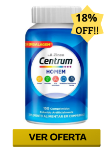 Multivitamínico para Homem Centrum Vitaminas de A à Z 150 Comprimidos Saúde e Bem Estar