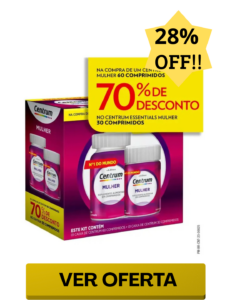 Multivitamínico para Mulheres Centrum Vitaminas e Minerais  de A à Z   90 Comprimidos