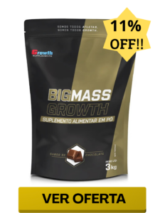 Suplemento Hipercalórico Big Mass 3kg Growth Supplements-Chocolate Massa Muscular