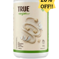 Suplemento True Vegan Chocolate Branco com Coco True Source 837g Massa Muscular